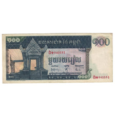 Banconote, Cambogia, 100 Riels, Undated (1963-72), KM:12a, MB+