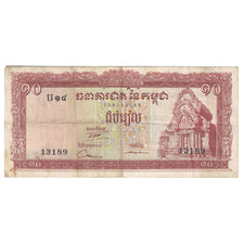 Billete, 10 Riels, Undated (1955), Camboya, KM:3a, BC+