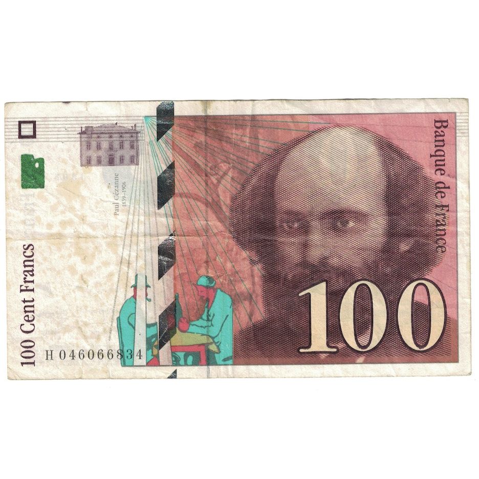 Francia, 100 Francs, Cézanne, 1998, MB+, Fayette:74.2, KM:158a