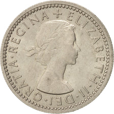 Great Britain, Elizabeth II, 6 Pence, 1961, AU(55-58), Copper-nickel, KM:903