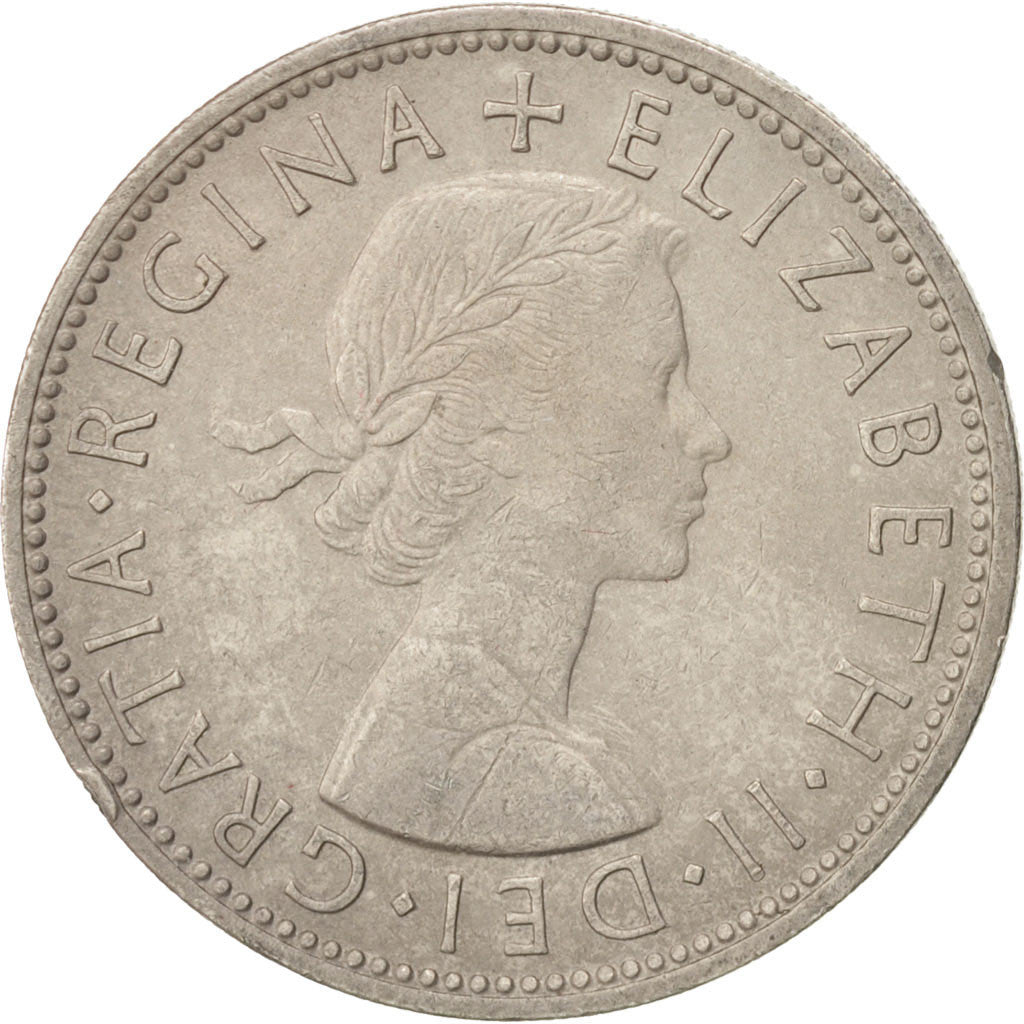 Gran Bretagna, Elizabeth II, Florin, Two Shillings, 1962, BB+, Rame-nichel, K...