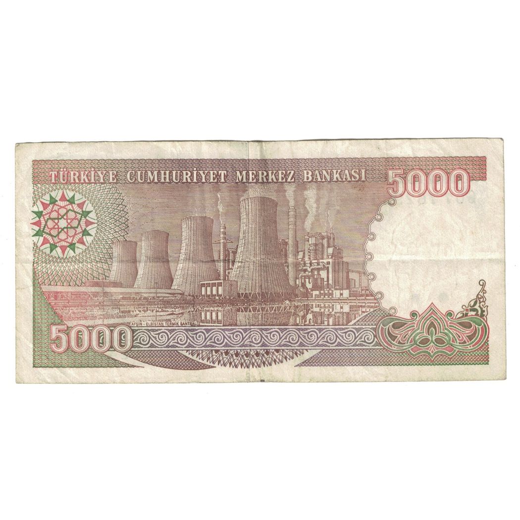 Banknote, Turkey, 5000 Lira, 1990, KM:198, EF(40-45)