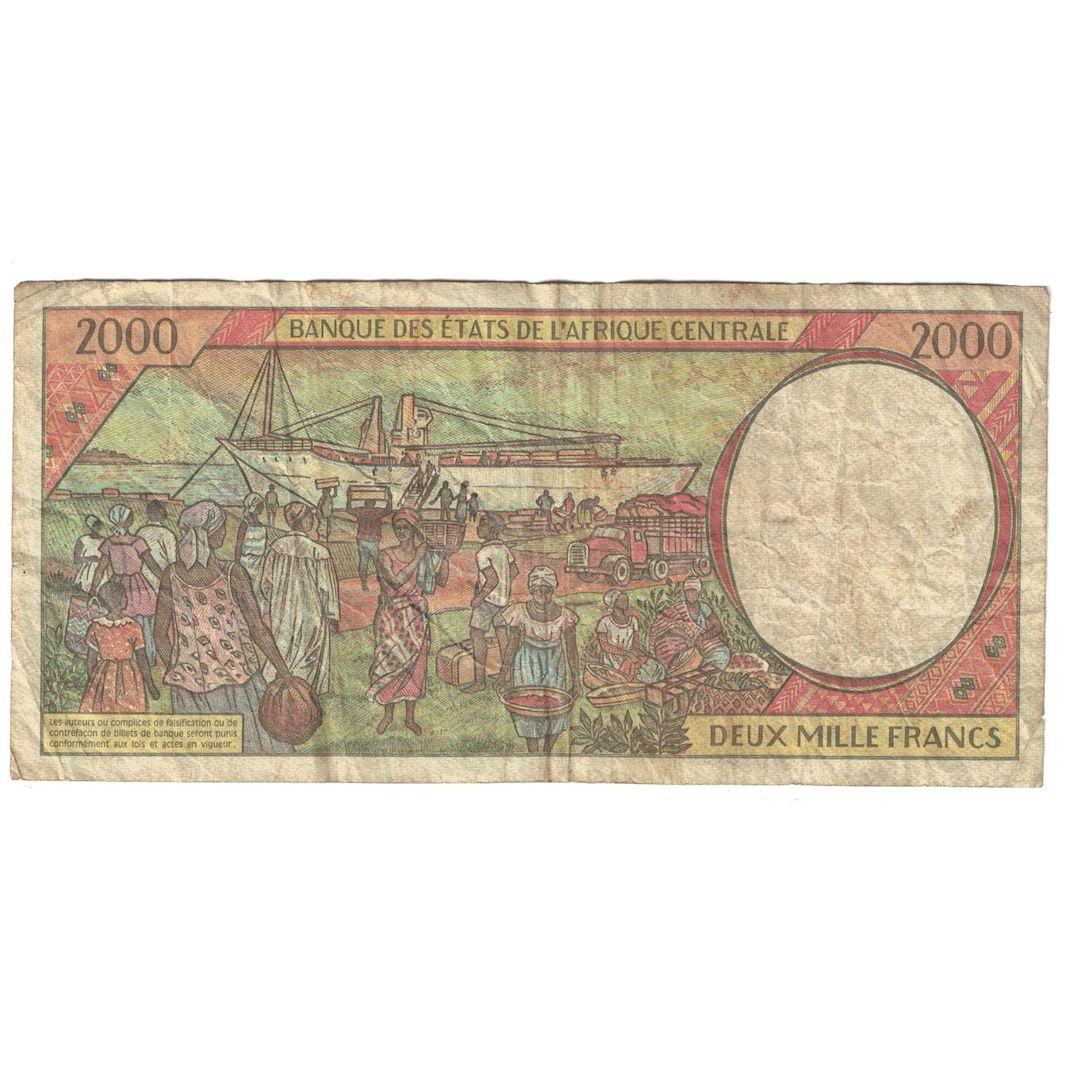 Biljet, Staten van Centraal Afrika, 2000 Francs, 1998, KM:203Ee, TB+