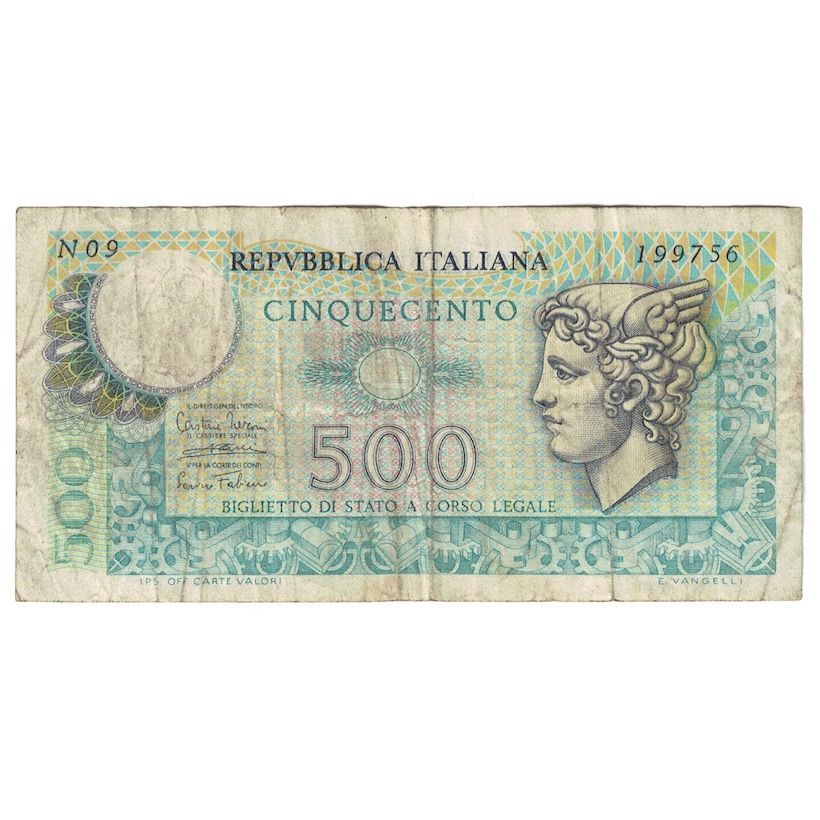 Biljet, Italië, 500 Lire, 1974, 1974-02-14, KM:94, TB