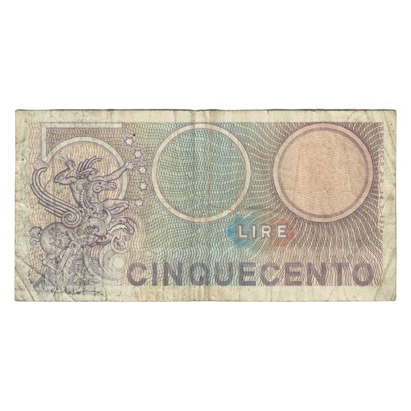 Biljet, Italië, 500 Lire, 1974, 1974-02-14, KM:94, TB