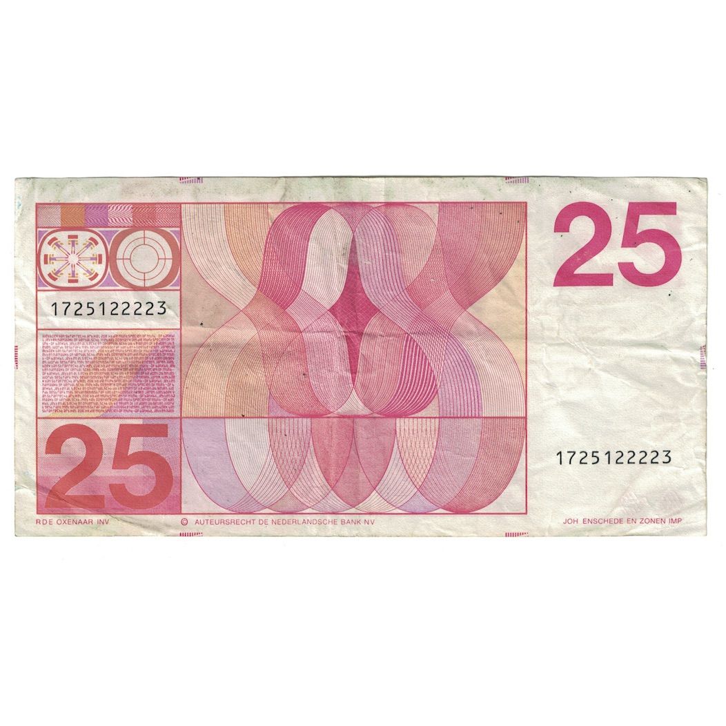 Geldschein, Niederlande, 25 Gulden, 1971, 1971-02-10, KM:92b, S+