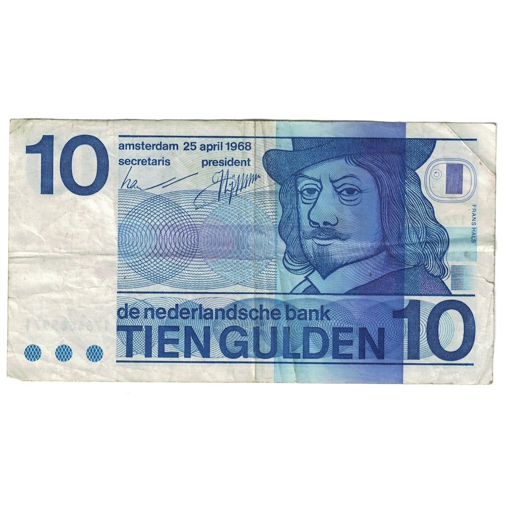 Banknote, Netherlands, 10 Gulden, 1968, 1968-04-25, KM:91b, VF(30-35)