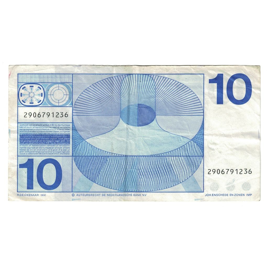 Biljet, Nederland, 10 Gulden, 1968, 1968-04-25, KM:91b, TTB