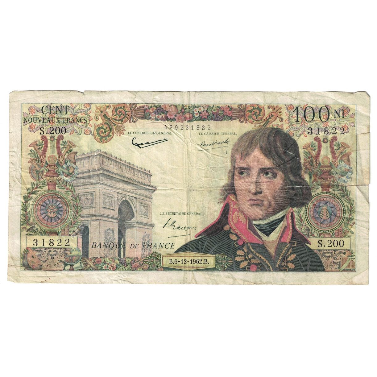 Frankreich, 100 Nouveaux Francs, Bonaparte, 1962, 1962-12-06, S, Fayette:59.18