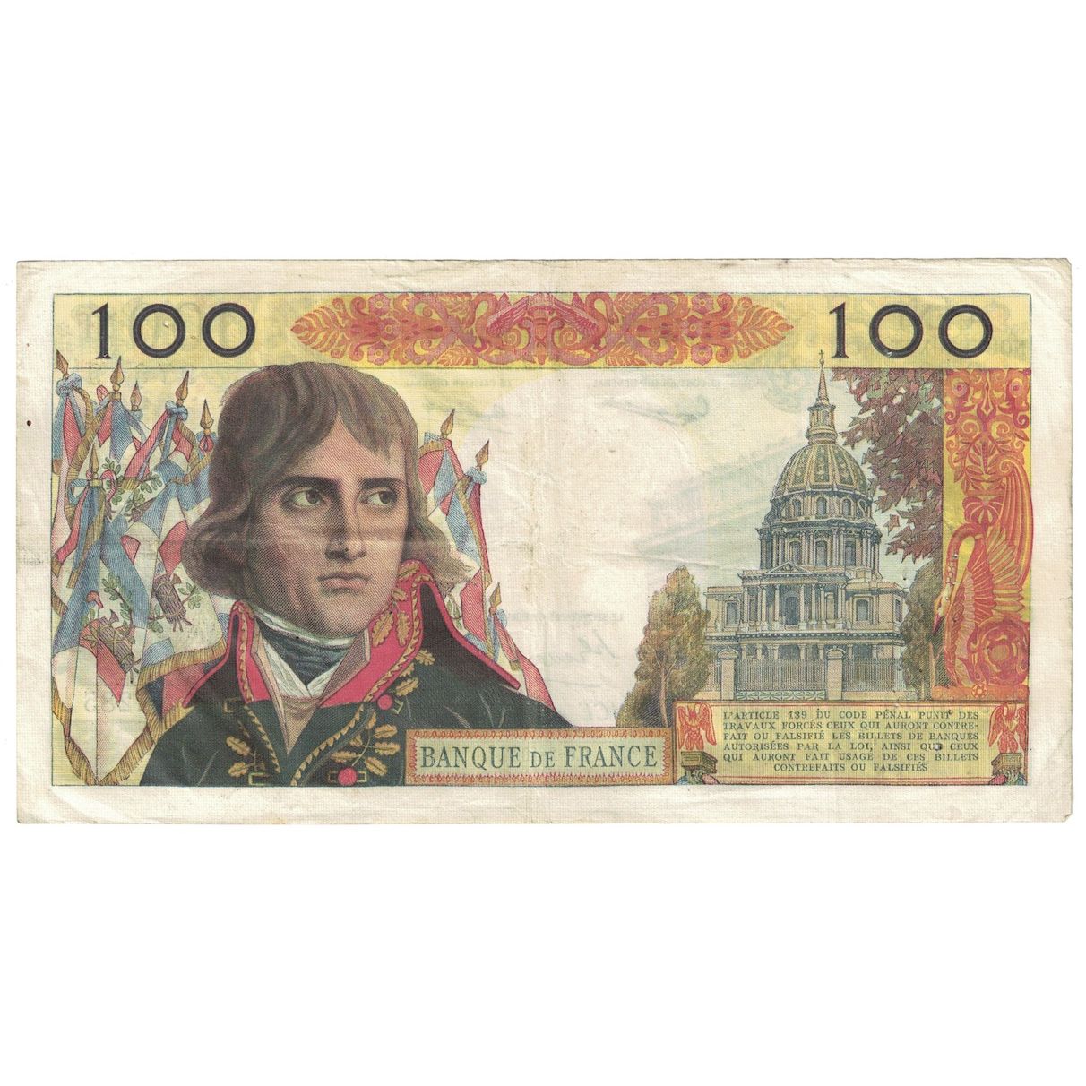 França, 100 Nouveaux Francs, Bonaparte, 1964, 1964-02-06, VF(30-35)