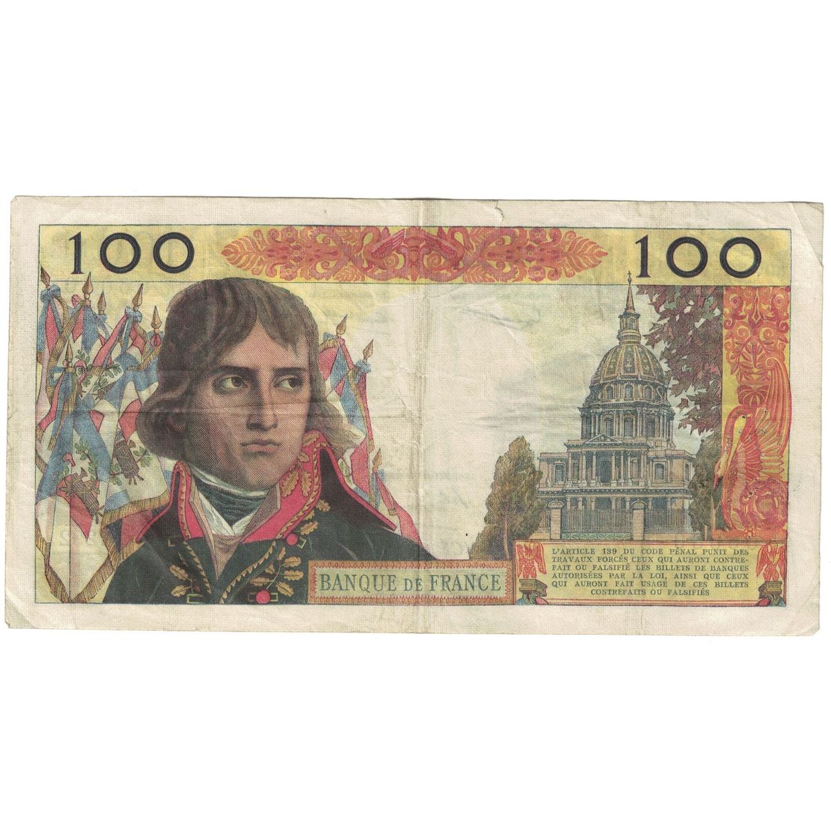 França, 100 Nouveaux Francs, Bonaparte, 1964, 1964-02-06, VF(30-35)