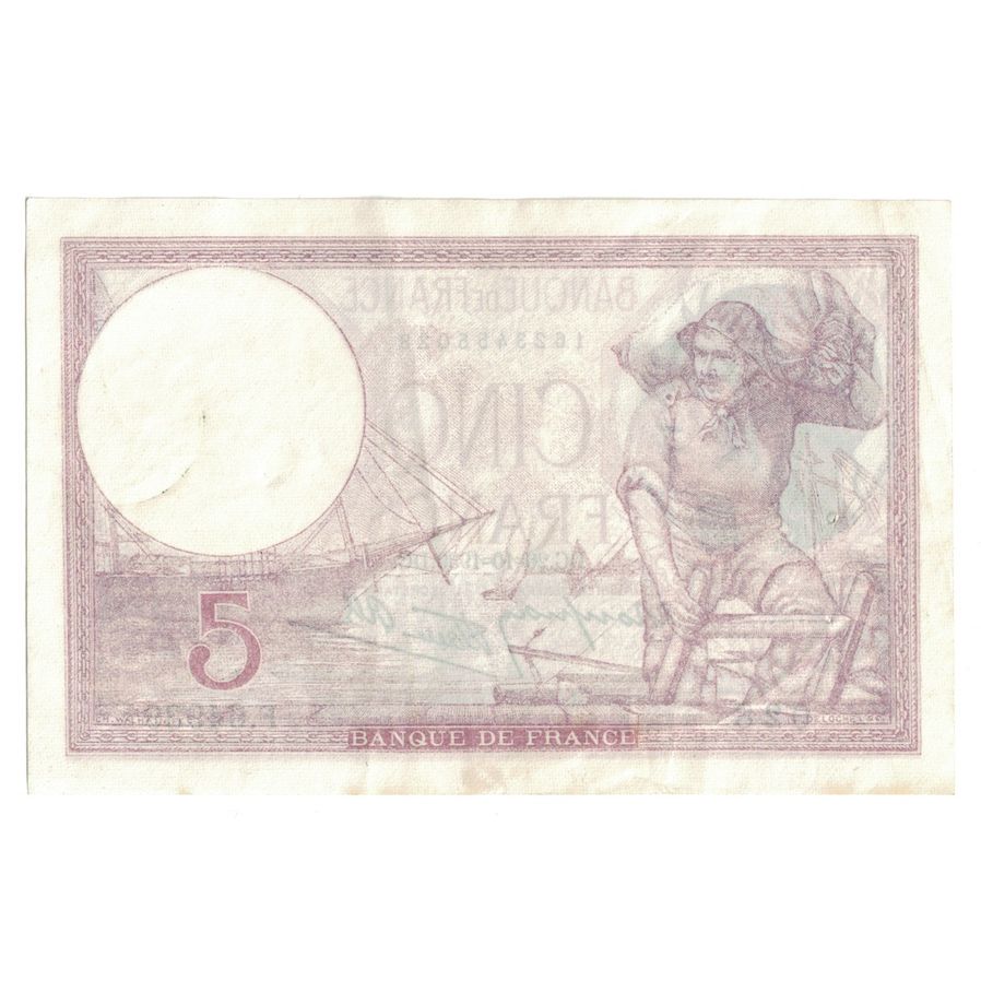 Frankrijk, 5 Francs, Violet, 1939, F.649, TTB, Fayette:4.13, KM:83