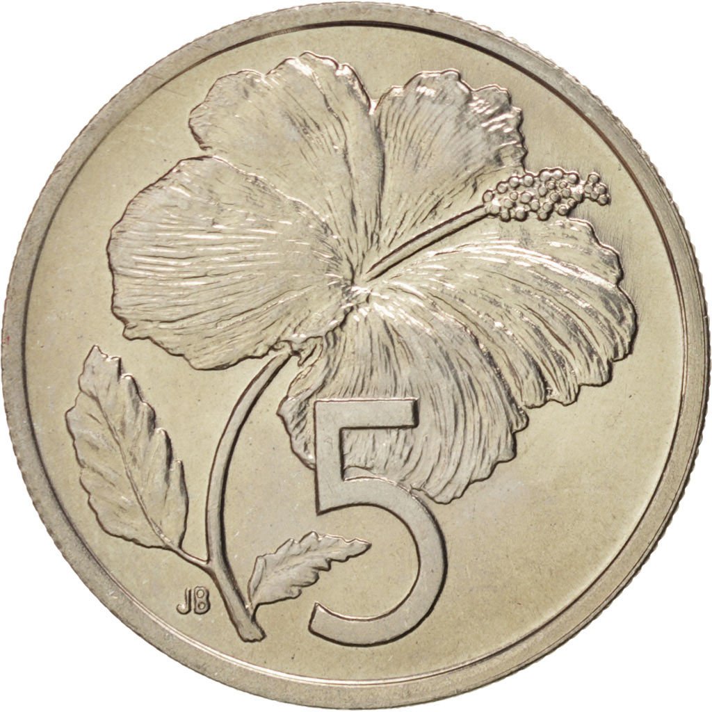 Cook Islands, Elizabeth II, 5 Cents, 1972, Franklin Mint, MS(64), Copper-nickel
