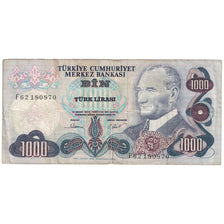 Biljet, Turkije, 1000 Lira, L.1970, KM:191, TB+