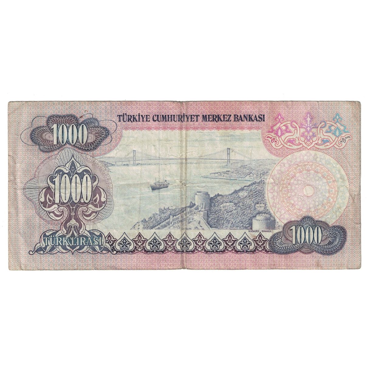 Biljet, Turkije, 1000 Lira, L.1970, KM:191, TB+