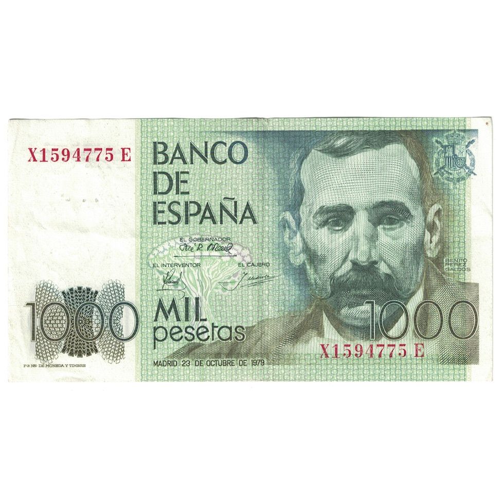 Geldschein, Spanien, 1000 Pesetas, 1979, 1979-10-23, KM:158, S+