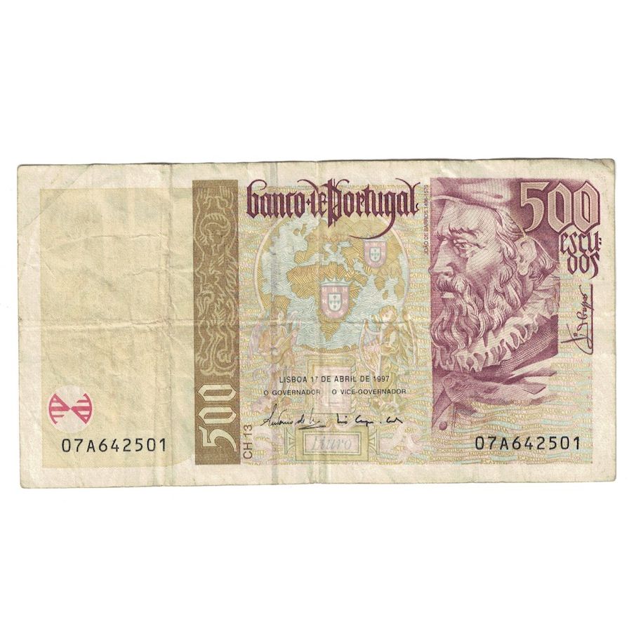 Banconote, Portogallo, 500 Escudos, 1997, 1997-04-17, KM:187a, MB+
