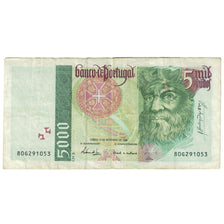 Geldschein, Portugal, 5000 Escudos, 1996, 1996-09-12, KM:190b, S+