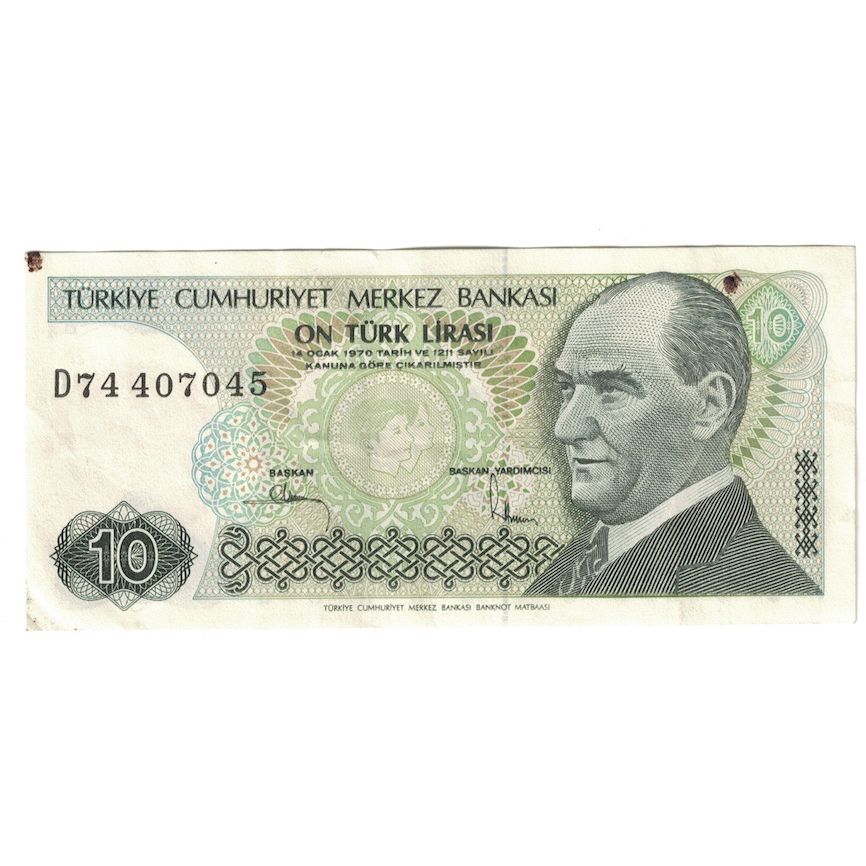 Banknote, Turkey, 10 Lira, 1979, KM:192, AU(50-53)