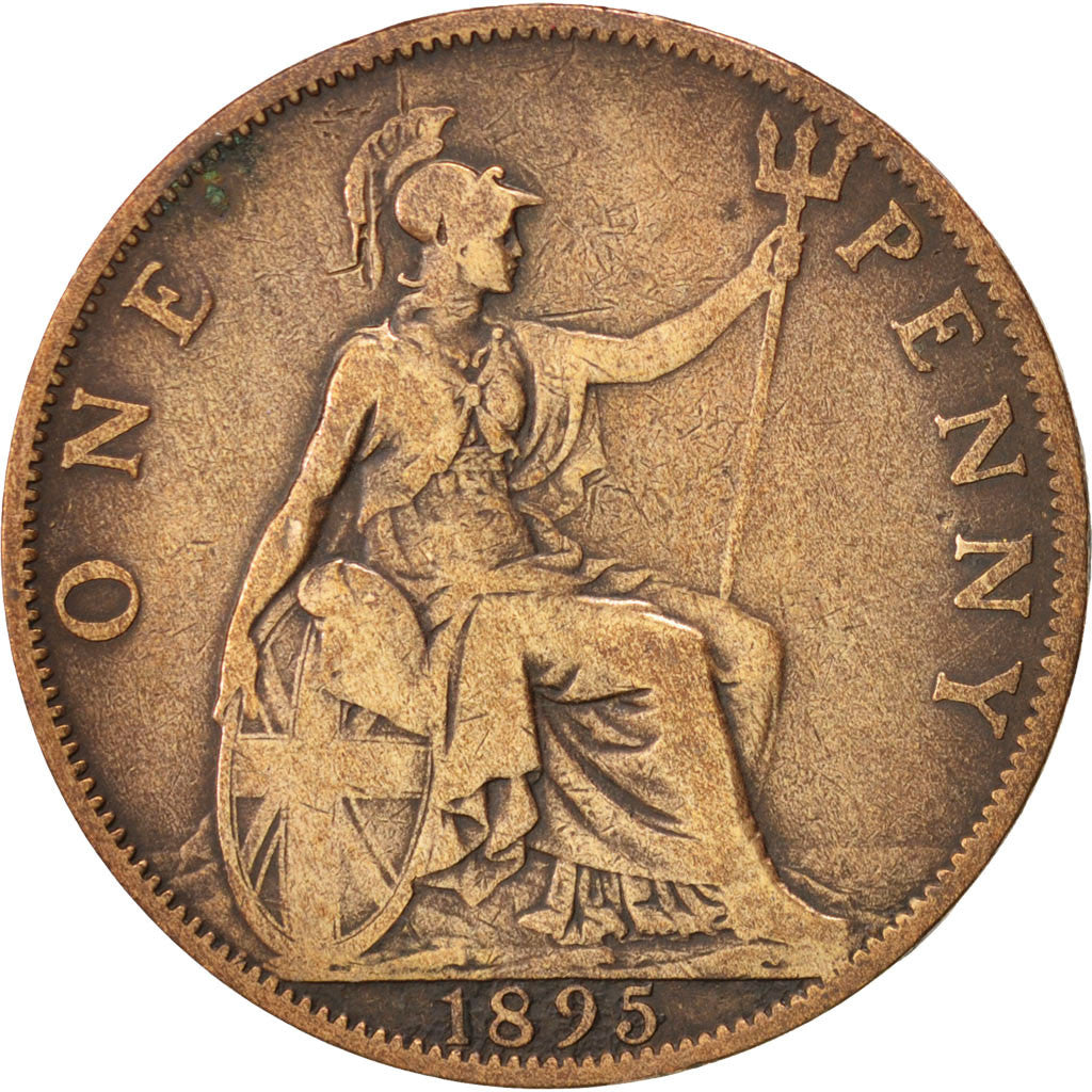 Great Britain, Victoria, Penny, 1895, VF(20-25), Bronze, KM:790