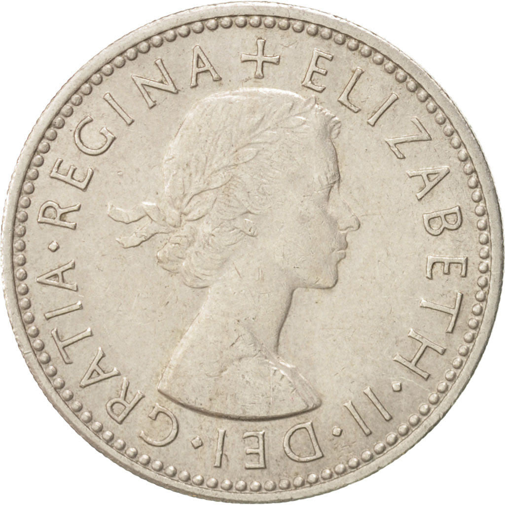 Coin, Great Britain, Elizabeth II, Shilling, 1963, AU(50-53), Copper-nickel