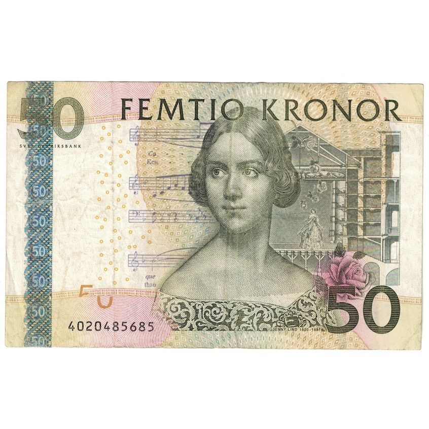 Biljet, Zweden, 50 Kronor, 2004, KM:64a, TB+