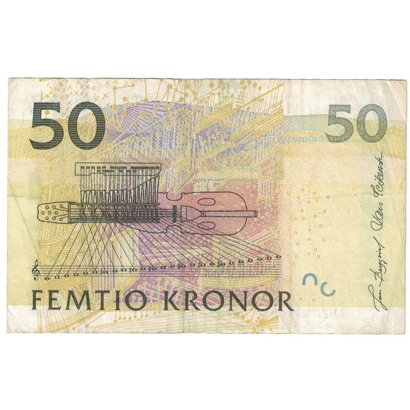 Biljet, Zweden, 50 Kronor, 2004, KM:64a, TB+