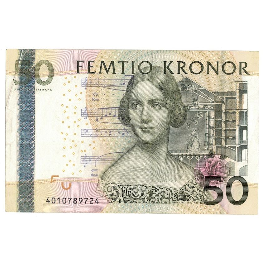 Biljet, Zweden, 50 Kronor, 2004, KM:64a, TTB