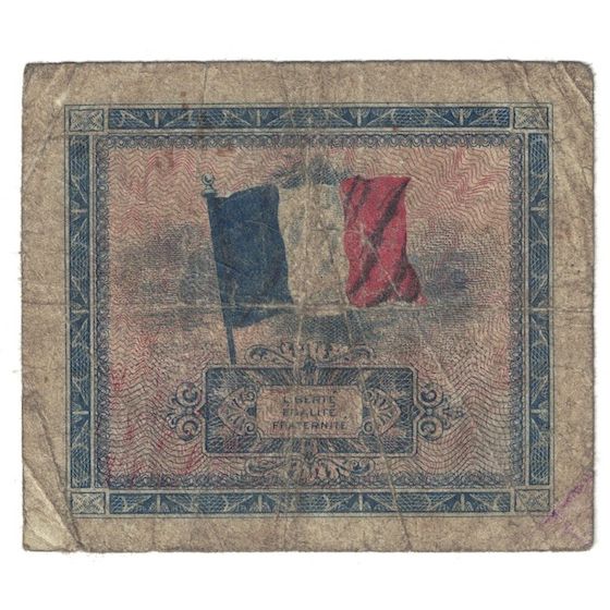 França, 5 Francs, Flag/France, 1944, VG(8-10), Fayette:VF17.1, KM:115a