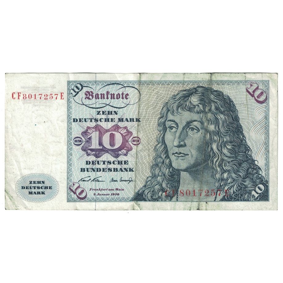 Banknote, GERMANY - FEDERAL REPUBLIC, 10 Deutsche Mark, 1970, 1970-01-02