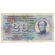 Banconote, Svizzera, 20 Franken, 1957, 1957-10-04, KM:46e, B+