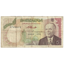 Banknote, Tunisia, 5 Dinars, 1980, 1980-10-15, KM:75, F(12-15)