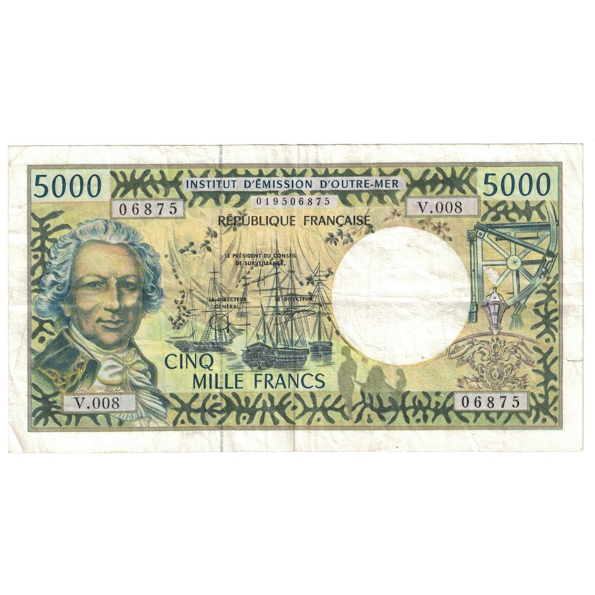 Banknote, French Pacific Territories, 5000 Francs, 2002, KM:3a, EF(40-45)