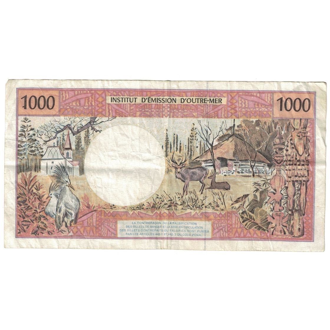 Banconote, Tahiti, 1000 Francs, 1985, KM:27d, B+