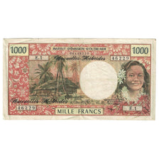 Billete, 1000 Francs, 1970, Nuevas Hébridas, KM:20a, BC