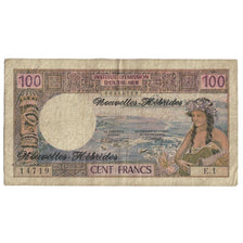 Banconote, Nuove Ebridi, 100 Francs, 1972, KM:18b, B+