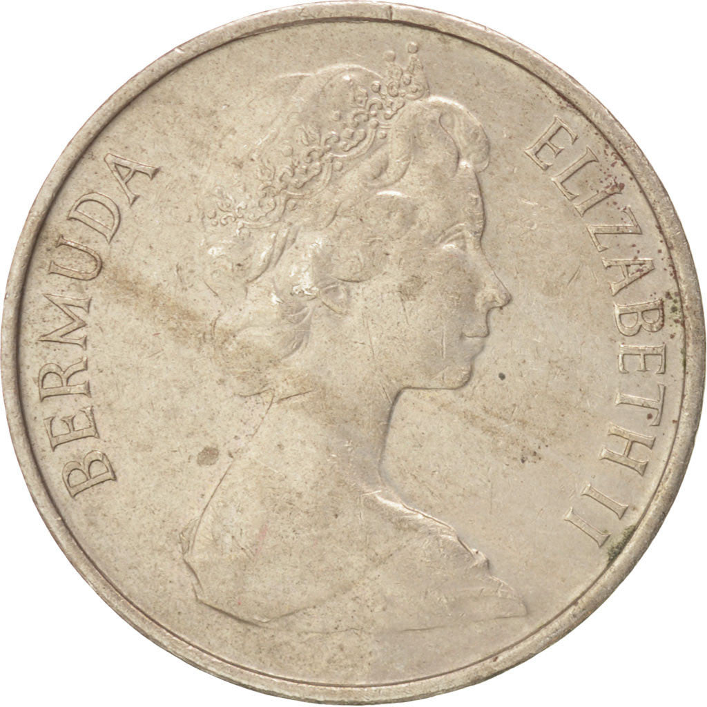 Bermuda, Elizabeth II, 5 Cents, 1977, AU(50-53), Copper-nickel, KM:16