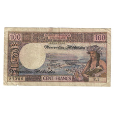 Banconote, Nuove Ebridi, 100 Francs, 1972, KM:18b, B+