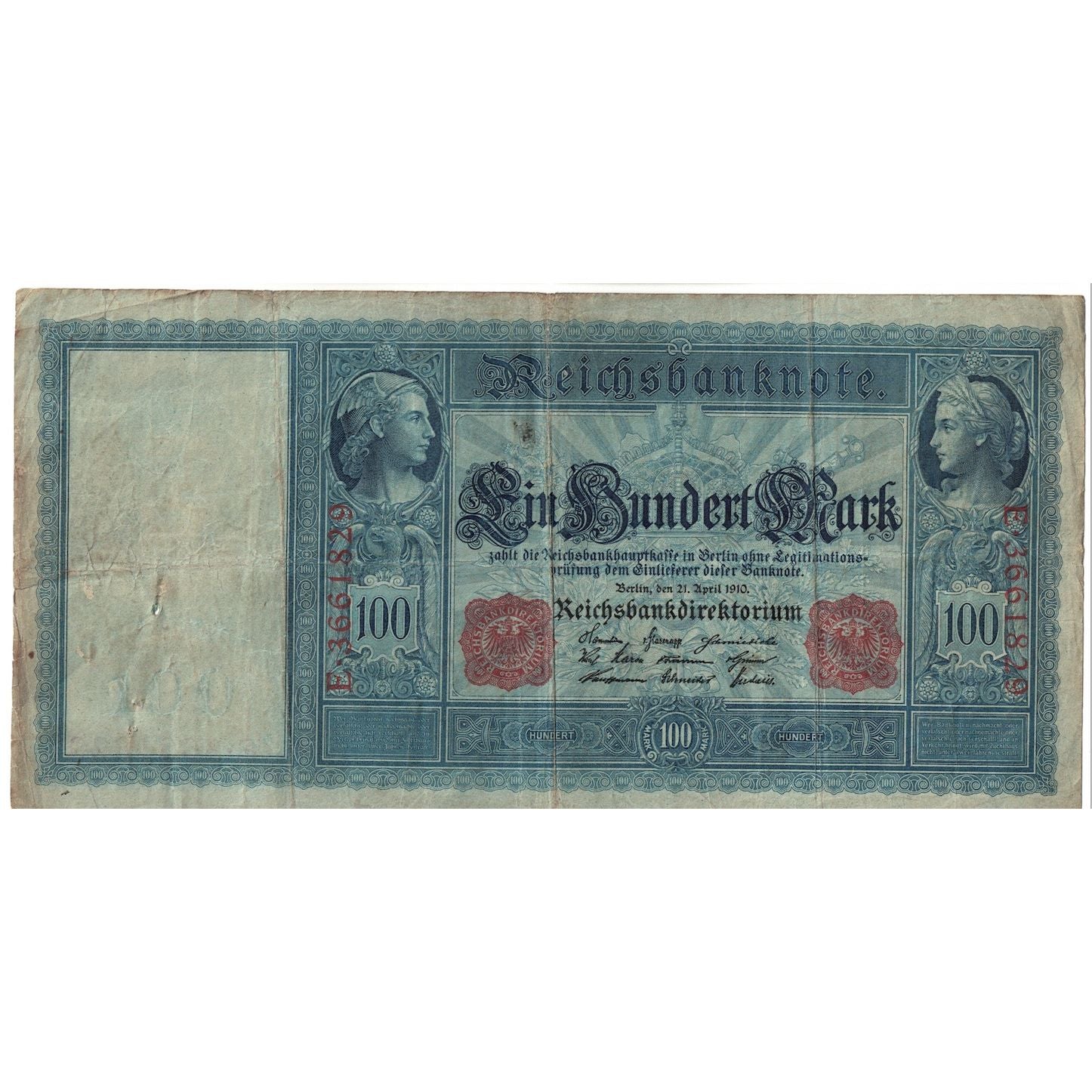 Banknote, Germany, 100 Mark, 1910, 1910-04-21, KM:42, VG(8-10)