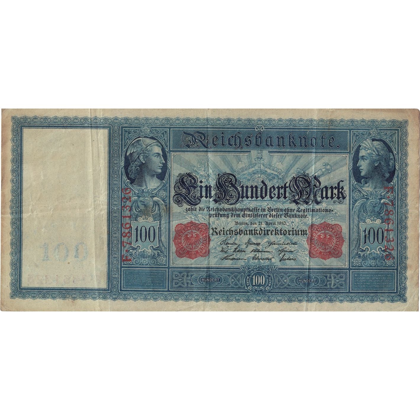Banknote, Germany, 100 Mark, 1910, 1910-04-21, KM:42, VF(20-25)