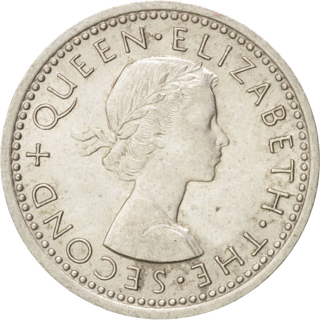 New Zealand, Elizabeth II, 3 Pence, 1961, AU(55-58), Copper-nickel, KM:25.2