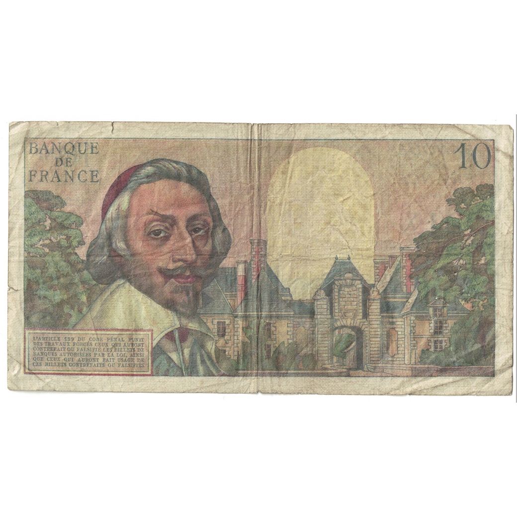 Francia, 10 Nouveaux Francs, Richelieu, 1962, U.208, B+, Fayette:57.18, KM:142a