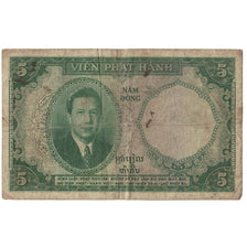 Banconote, INDOCINA FRANCESE, 5 Piastres = 5 Dong, Undated (1953), KM:106, B+