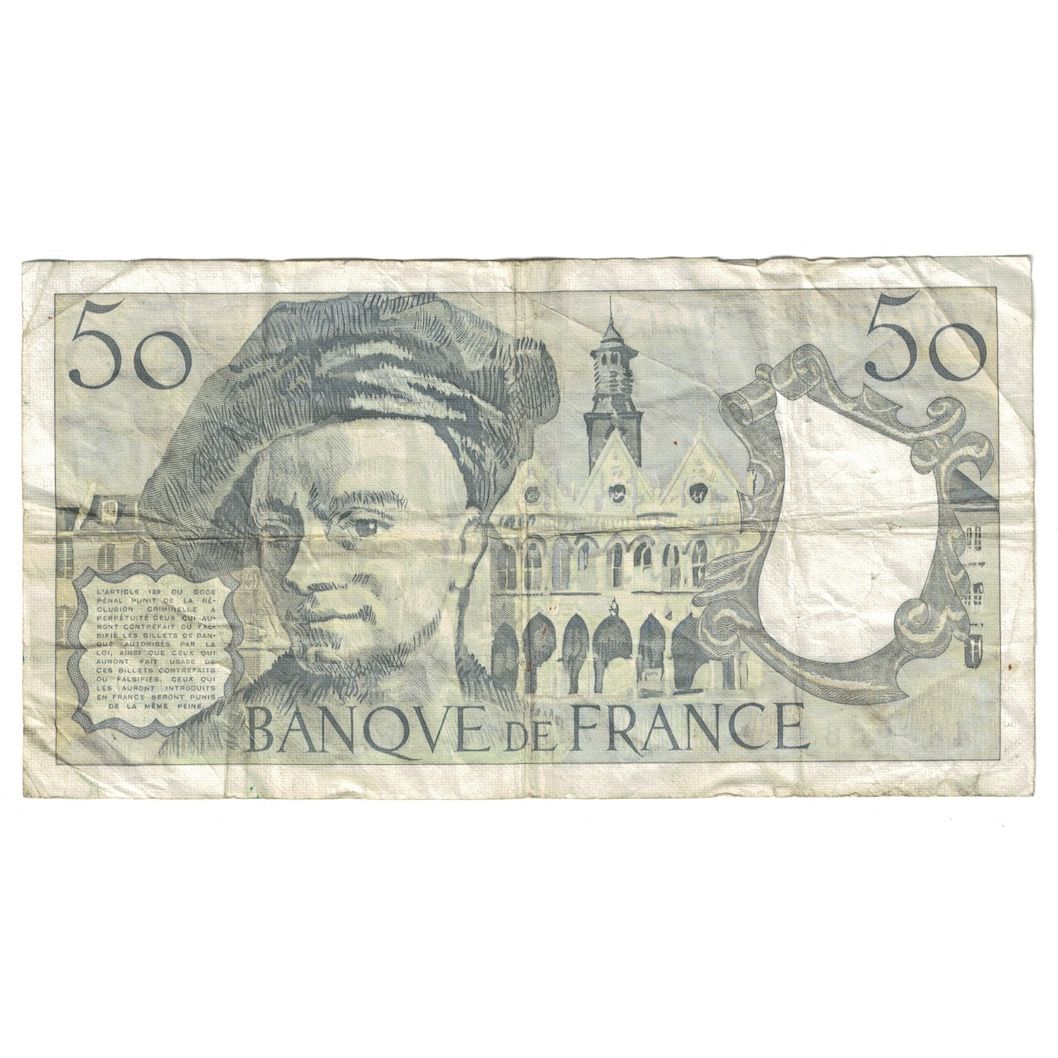 Francia, 50 Francs, Quentin de La Tour, 1990, N.59, RC+, Fayette:67.16, KM:152e