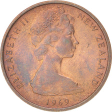 Coin, New Zealand, Elizabeth II, Cent, 1969, AU(55-58), Bronze, KM:31.1