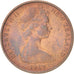Moneta, Nowa Zelandia, Elizabeth II, Cent, 1969, AU(55-58), Bronze, KM:31.1