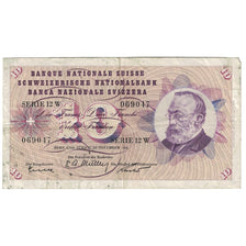 Billete, 10 Franken, 1956, Suiza, KM:45c, BC