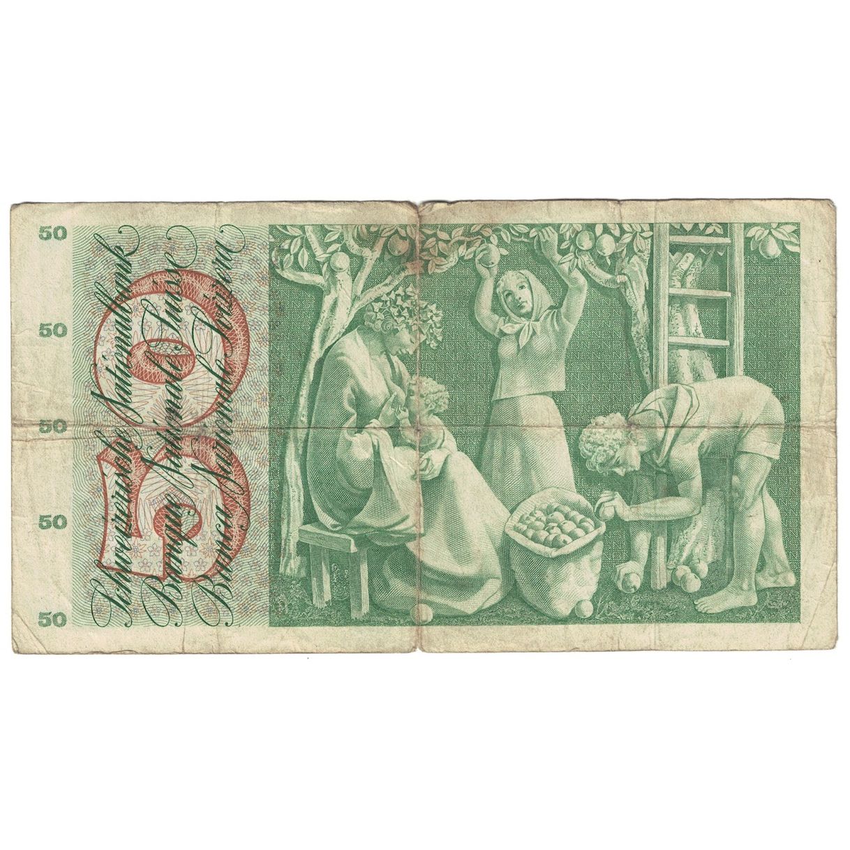 Geldschein, Schweiz, 50 Franken, 1955, 1955-07-07, KM:47a, S+