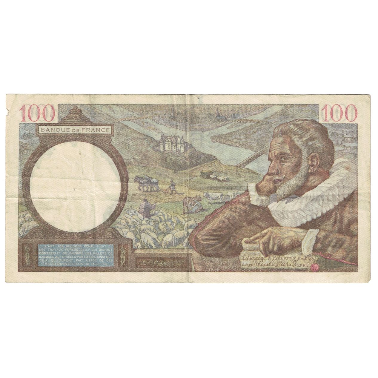 France, 100 Francs, Sully, 1942, F.28199, VF(30-35), Fayette:26.65, KM:94