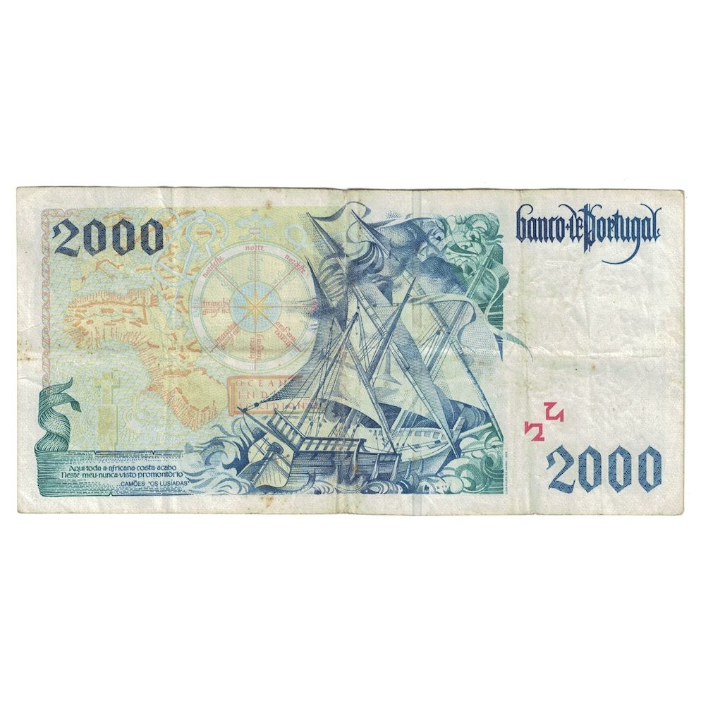 Geldschein, Portugal, 2000 Escudos, 1996, 1996-02-01, KM:189a, S+